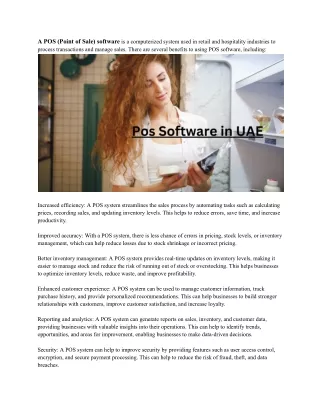 a pos point of sale software is a computerized