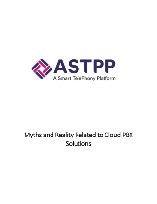 myths and reality related to cloud pbx myths