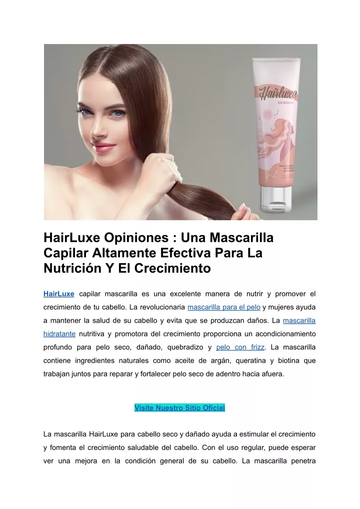 hairluxe opiniones una mascarilla capilar