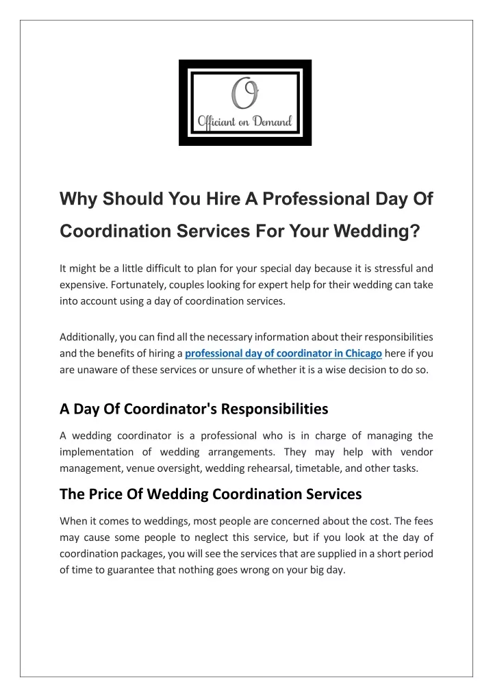 why should you hire a professional day of