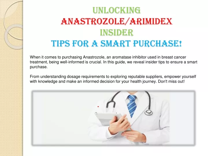 unlocking anastrozole arimidex insider tips for a smart purchase