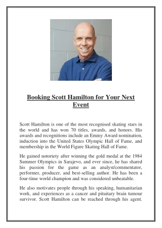 Secure Your Event's Success with Scott Hamilton Speaker