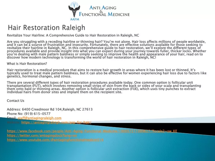 hair restoration raleigh