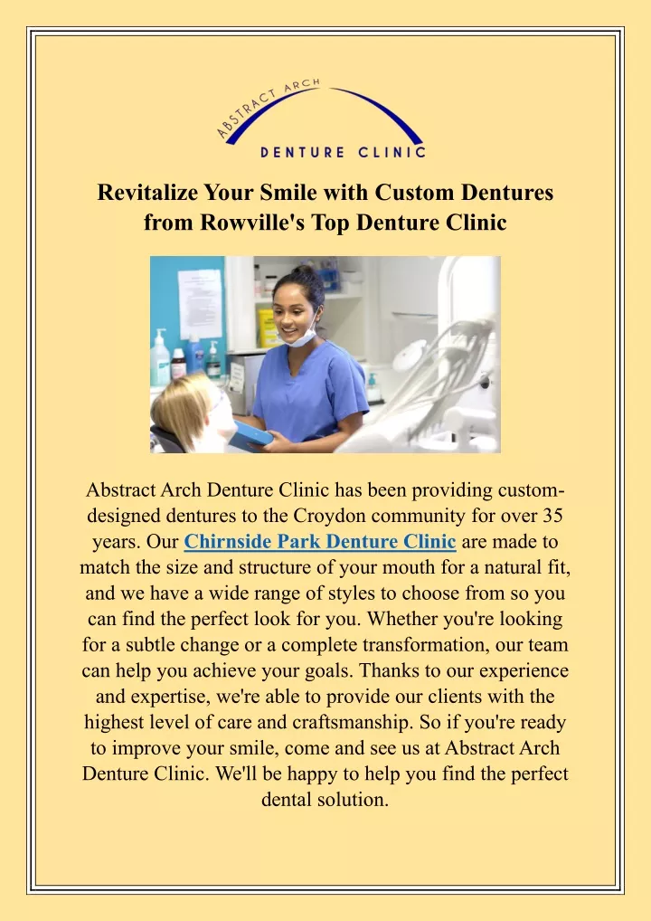 revitalize your smile with custom dentures from