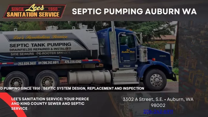 septic pumping auburn wa
