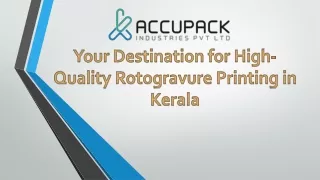Best Rotogravure Printing in Kerala