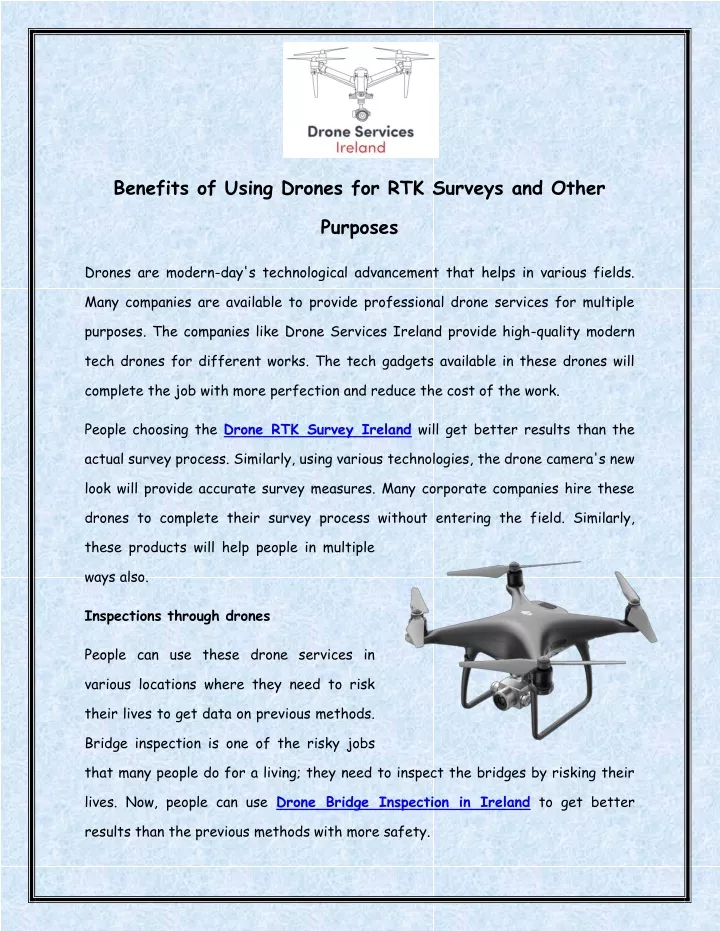 benefits of using drones for rtk surveys and other