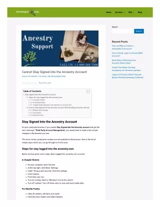 Can't Stay Signed into the ancestry account | Step by Step Guide [2023]