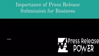 Importance of Press Release Submission for Business