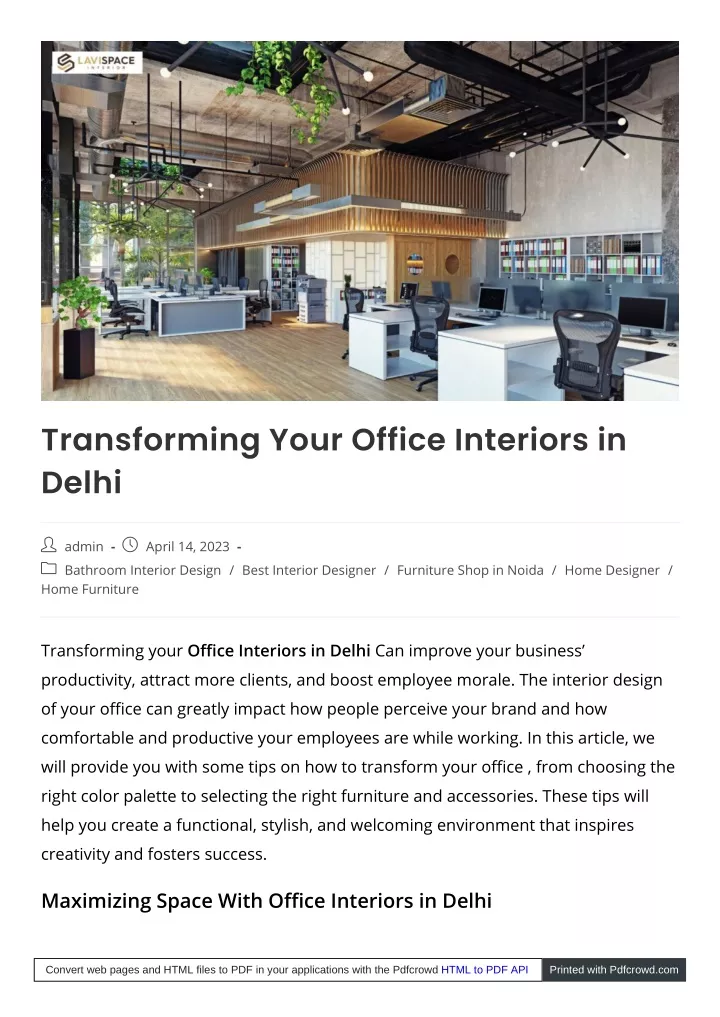 transforming your office interiors in delhi