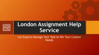 London Assignment Help Service