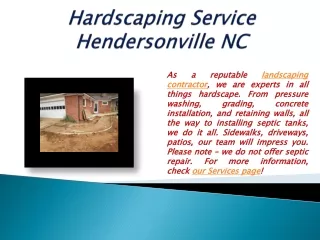 Hardscaping Service Hendersonville NC