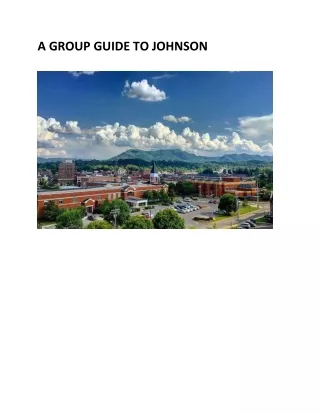 a group guide to johnson