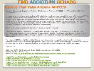 rehabs that take arizona ahcccs