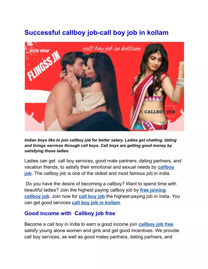 successful callboy job call boy job in kollam