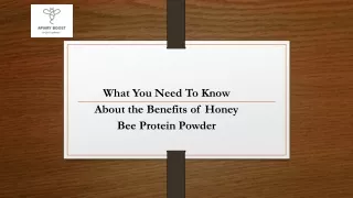 What You Need To Know About the Benefits of Honey Bee Protein Powder