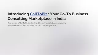 Business Consulting Services in India with CallToBiz