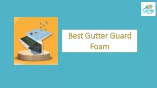 Best Gutter Guard Foam