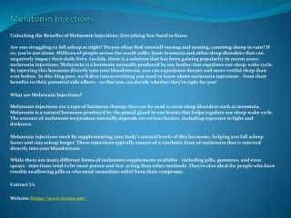 melatonin injections