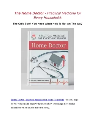 The Home Doctor - Practical Medicine for Every Household