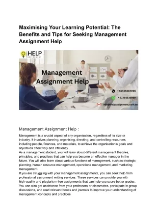 Maximising Your Learning Potential_ The Benefits and Tips for Seeking Management Assignment Help