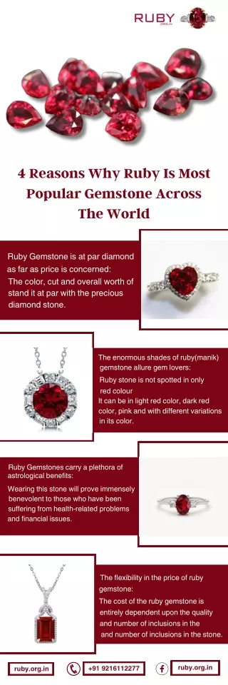 4 reasons why ruby is most popular gemstone