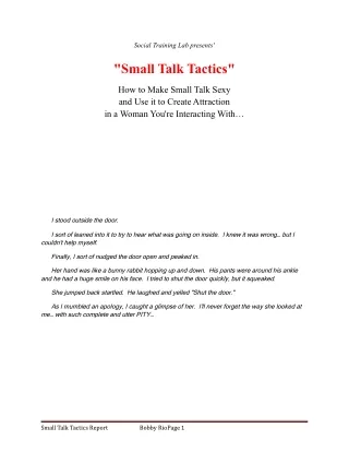 Small Talk Tactics