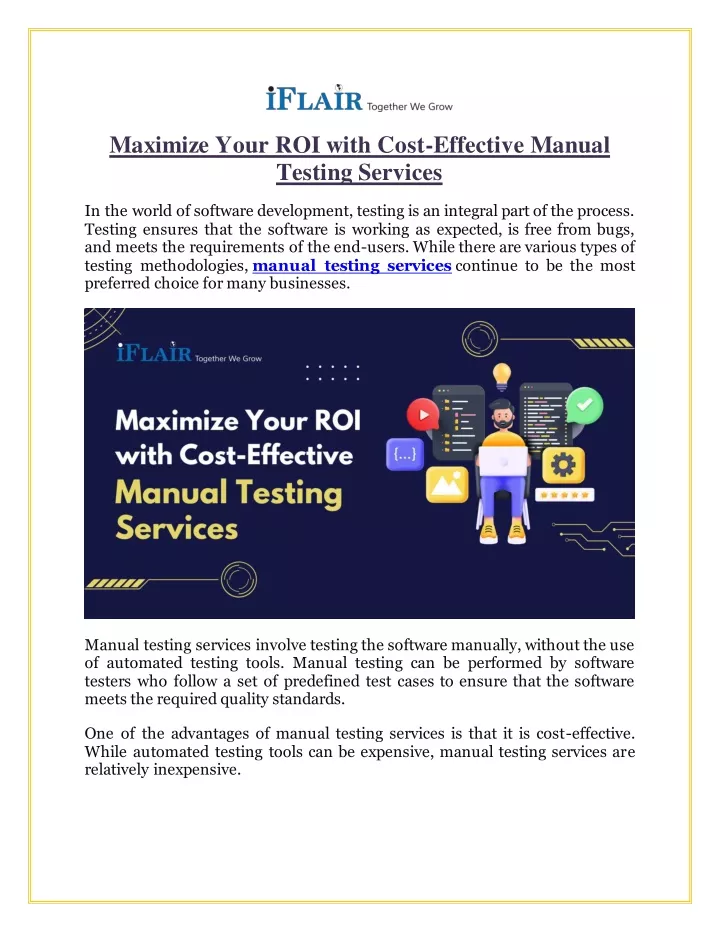 maximize your roi with cost effective manual