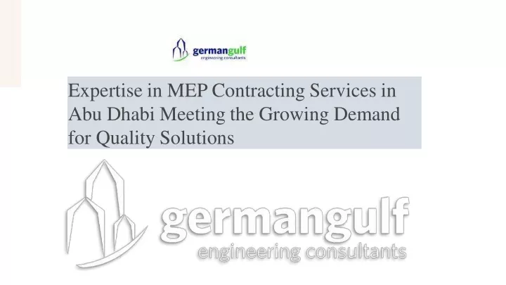 expertise in mep contracting services