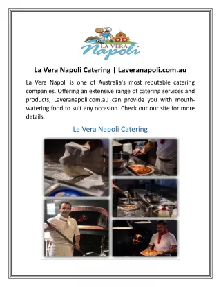 La Vera Napoli Catering  Laveranapoli.com.au
