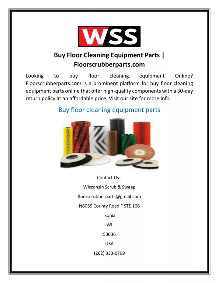 buy floor cleaning equipment parts