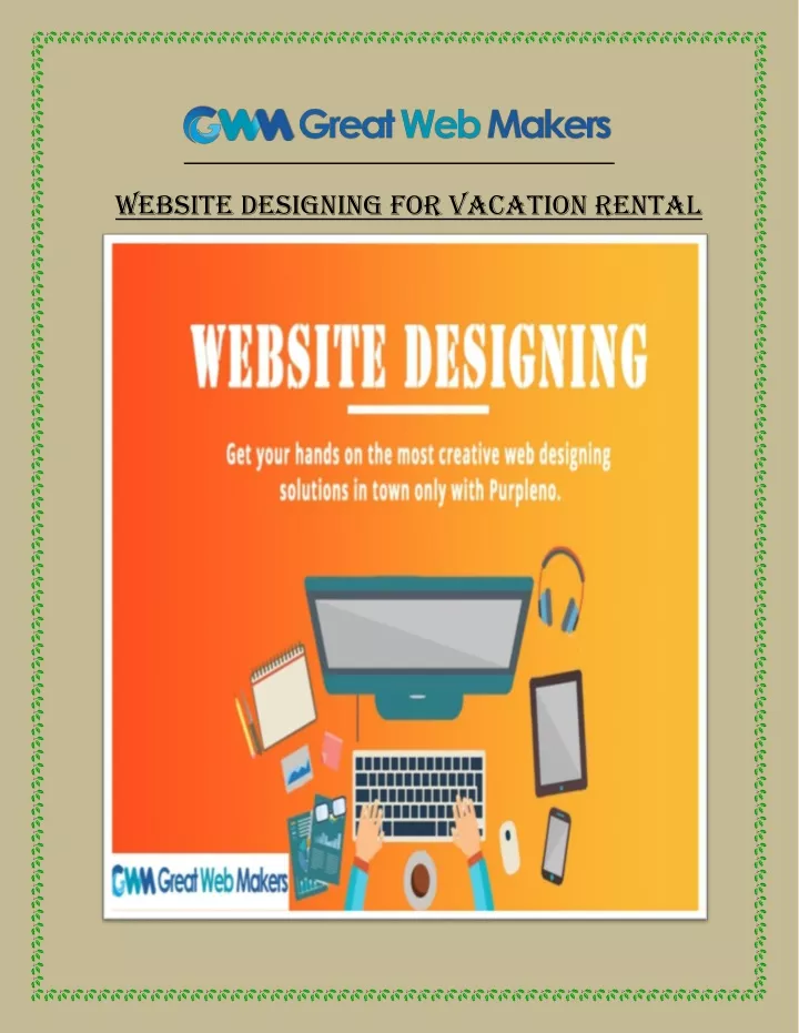 website designing for vacation rental