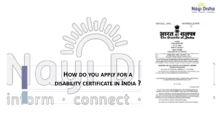 Process to apply disability certificate