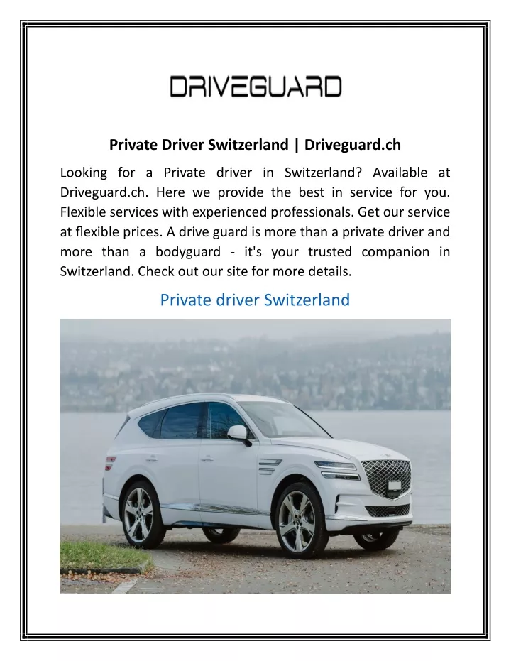 private driver switzerland driveguard ch