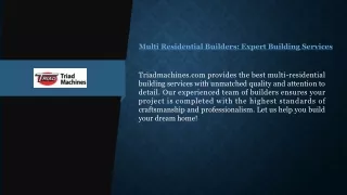 Multi Residential Builders Expert Building Services