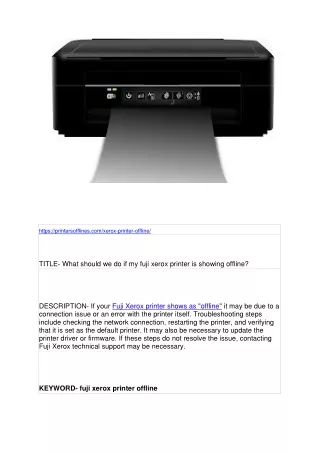 https printersofflines com xerox printer offline