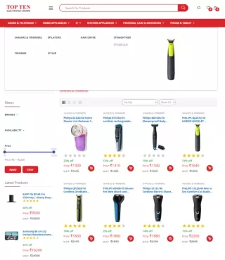 Buy Trimmer Online in Navi Mumbai | Top Ten Electronics