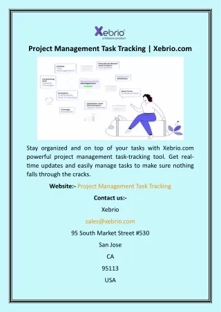 Project Management Task Tracking  Xebrio