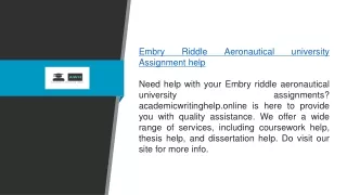 embry riddle aeronautical university assignment