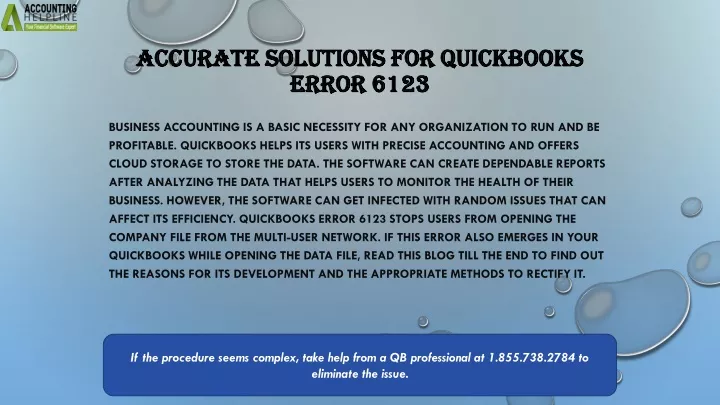 accurate solutions for quickbooks error 6123