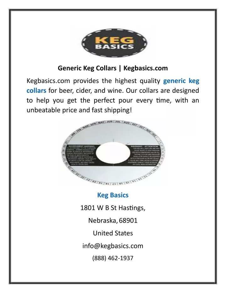 generic keg collars kegbasics com