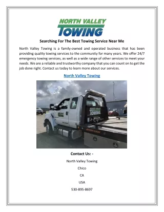 Searching For The Best Towing Service Near Me