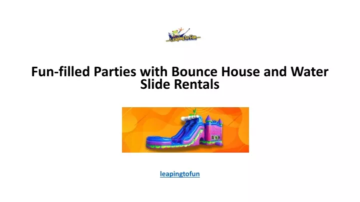 fun filled parties with bounce house and water