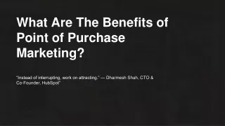What Are The Benefits of Point of Purchase Marketing