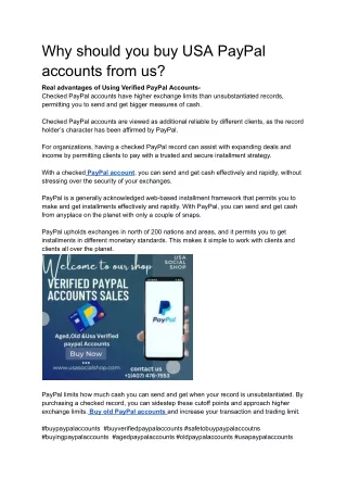 Buy Verified Paypal Accounts