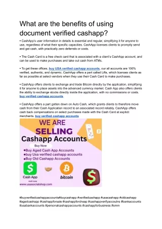 Buy Verified CashApp Accounts