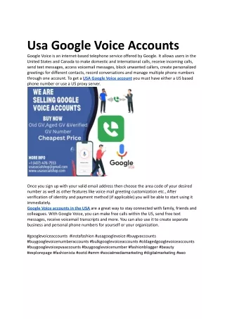 Buy Google Voice Phone Number