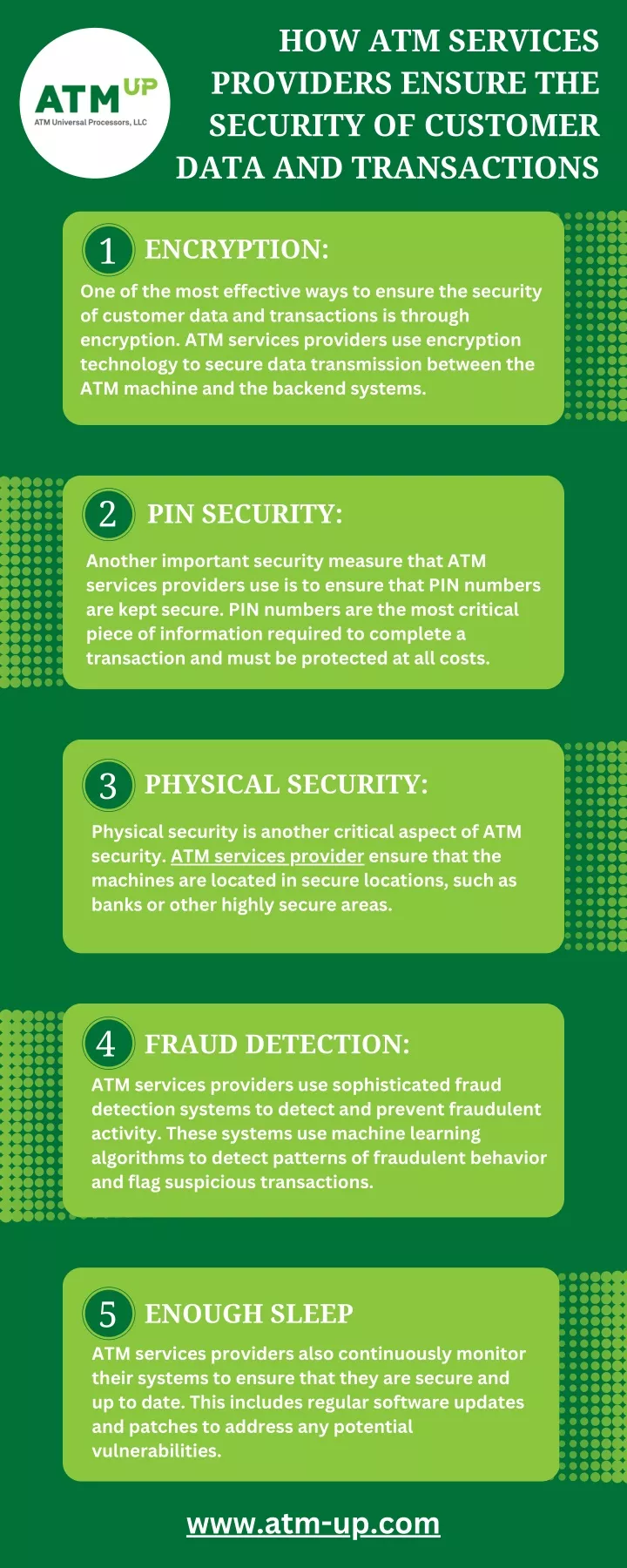 how atm services providers ensure the security