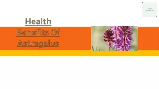 health benefits of astragalus