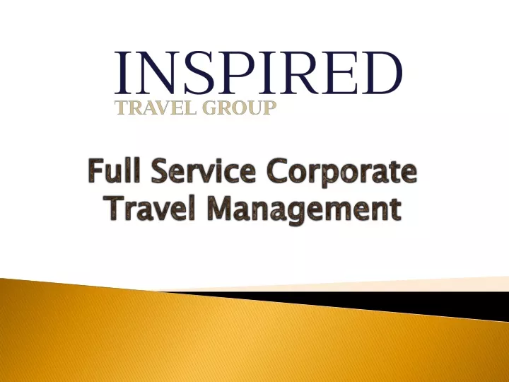 full service corporate travel management